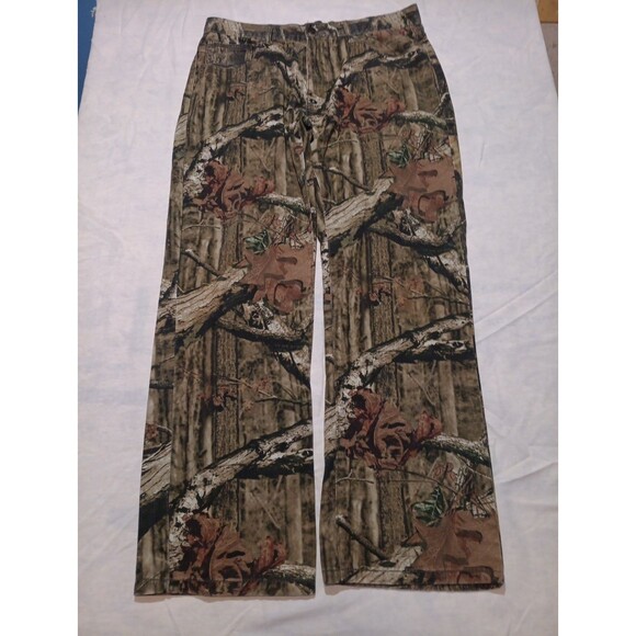 Mossy Oak Pants Mens 34x32 Break Up Country Camo Denim Outdoor Hunting - Picture 1 of 5